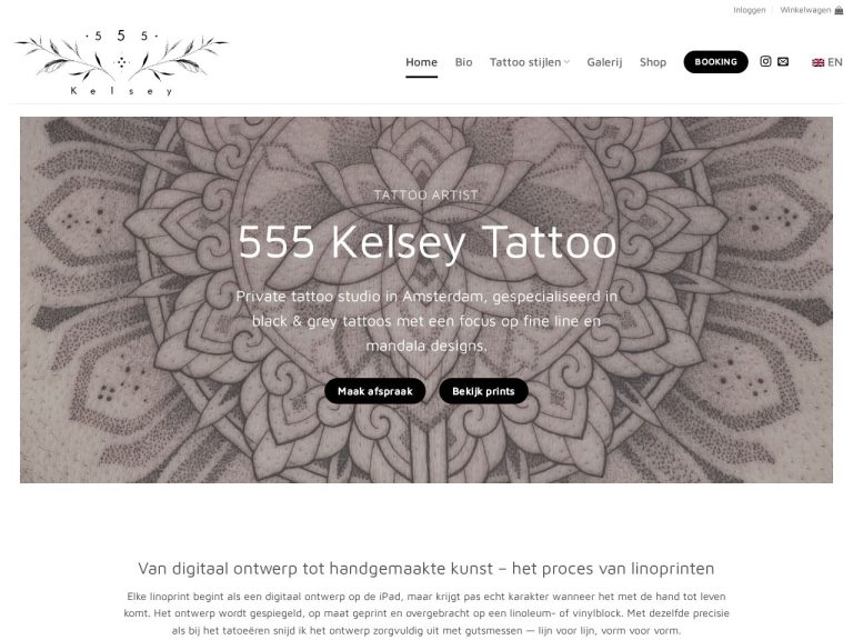 Website 555kelsey.nl gemaakt door Meerman Webdesign