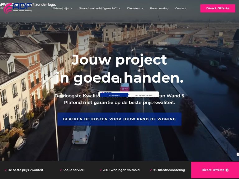 Website adf-afwerking.nl gemaakt door Meerman Webdesign