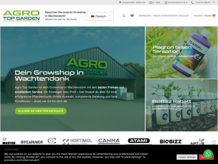 Website agrotopgarden.com gemaakt door Meerman Webdesign