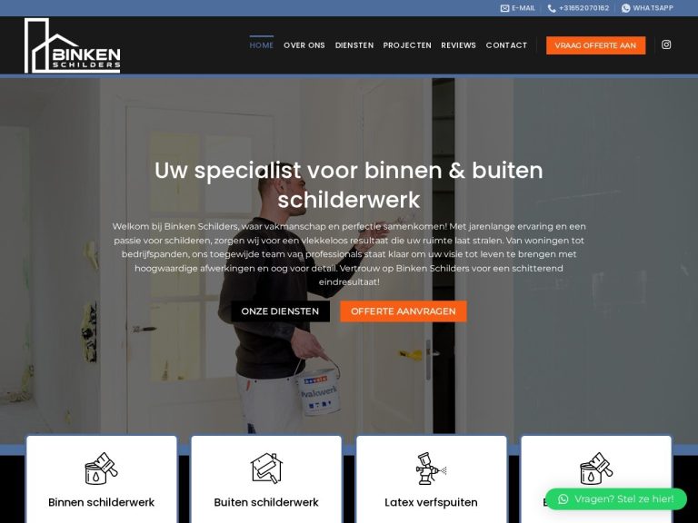 Website binkenschilders.nl gemaakt door Meerman Webdesign