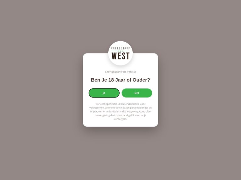 Website coffeeshopwest.nl gemaakt door Meerman Webdesign