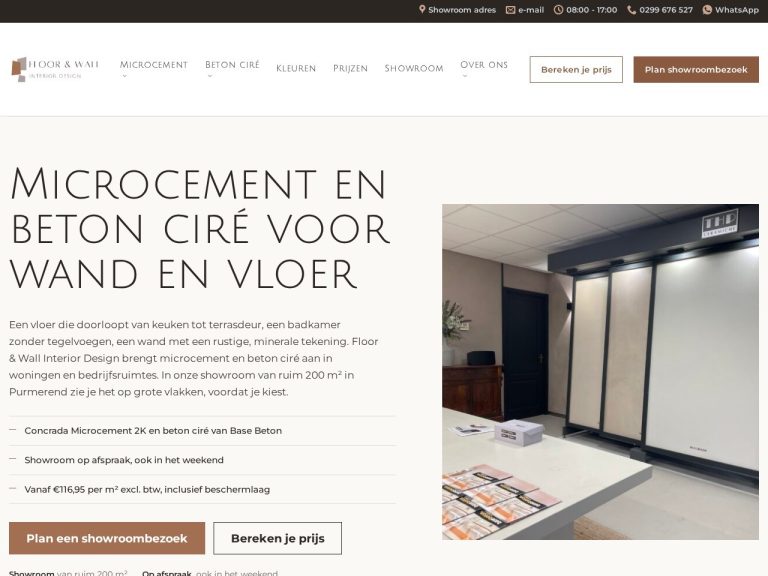 Website floorwalldesign.nl gemaakt door Meerman Webdesign