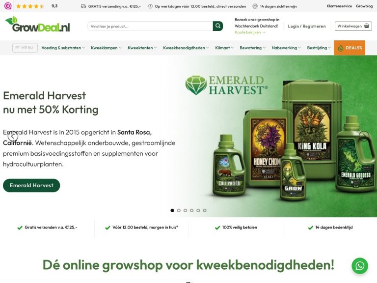 Website growdeal.nl gemaakt door Meerman Webdesign
