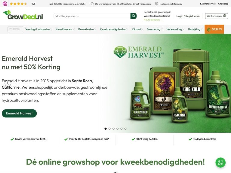 Website growdeal.nl gemaakt door Meerman Webdesign