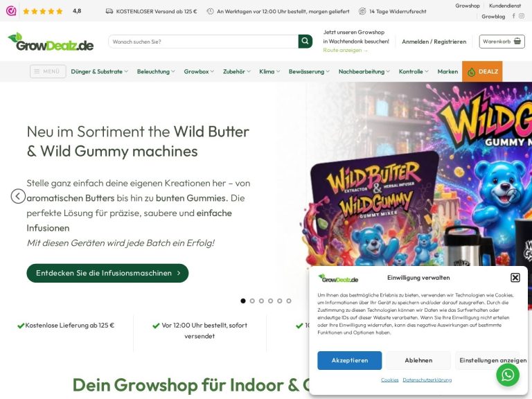 Website growdealz.de gemaakt door Meerman Webdesign
