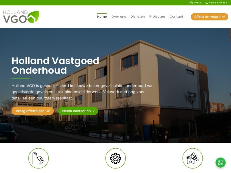 Website hollandvgo.nl gemaakt door Meerman Webdesign