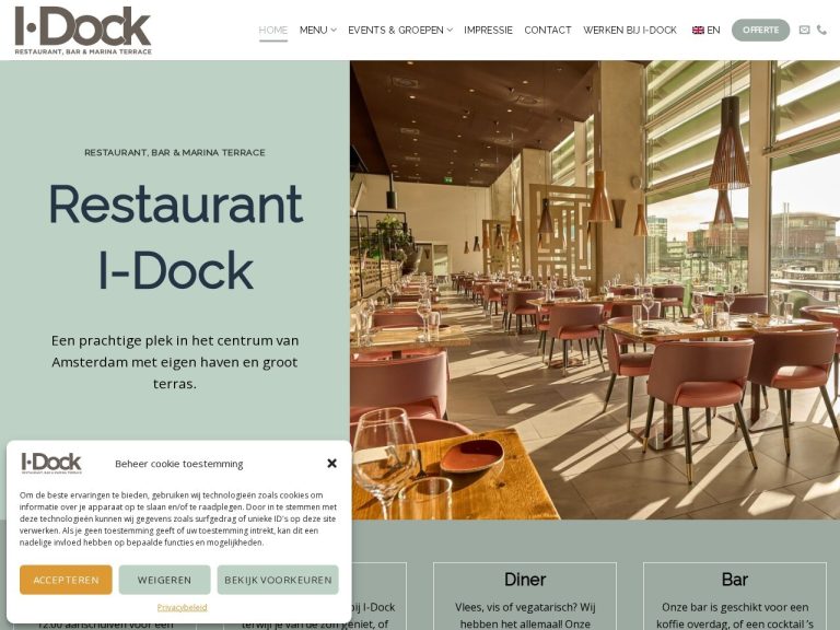 Website idockrestaurant.nl gemaakt door Meerman Webdesign