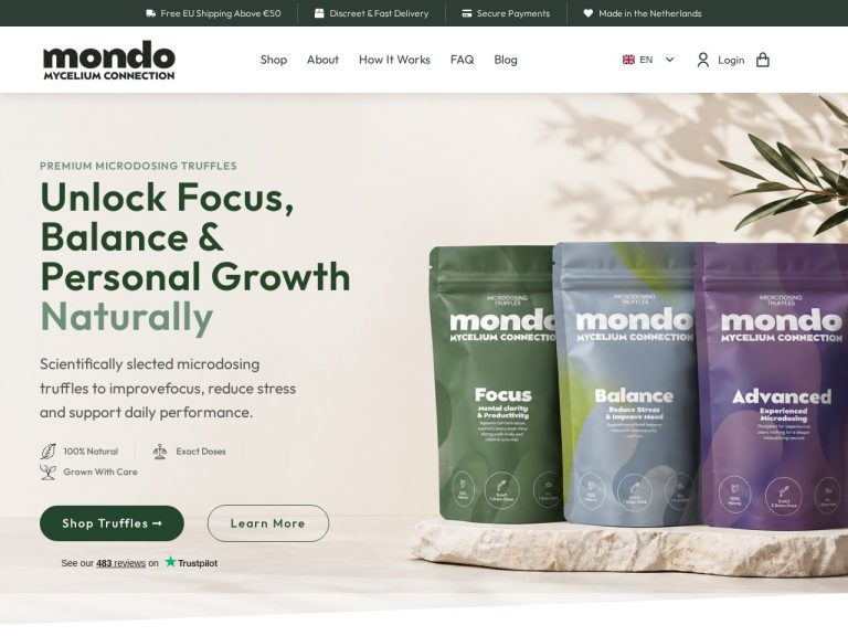 Website mondomicrodosing.com gemaakt door Meerman Webdesign
