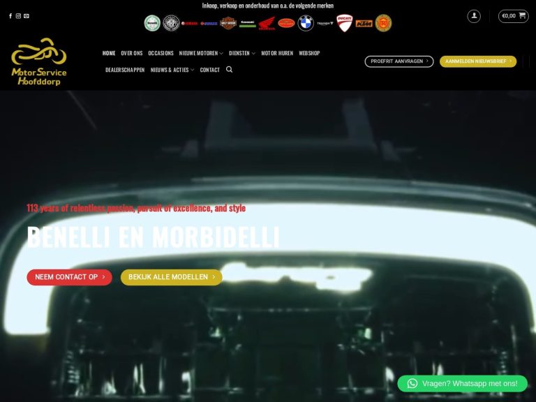 Website motorservicehoofddorp.com gemaakt door Meerman Webdesign