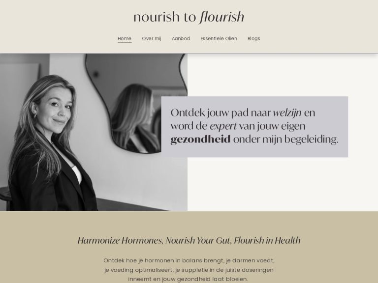 Website nourishtoflourish.nl gemaakt door Meerman Webdesign