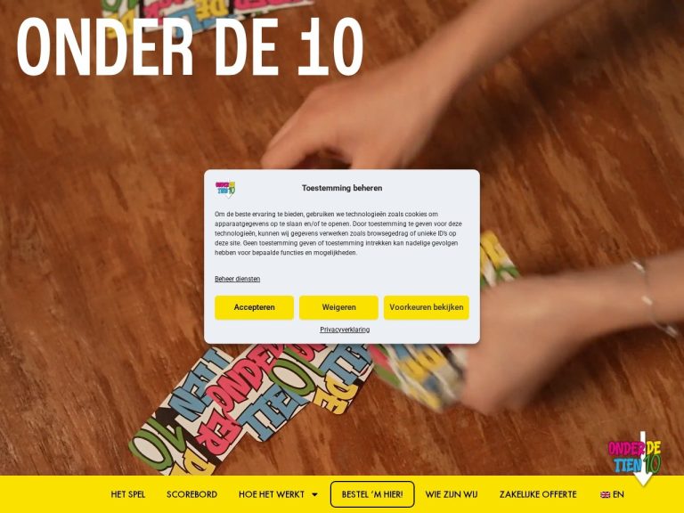 Website onderde10.nl gemaakt door Meerman Webdesign