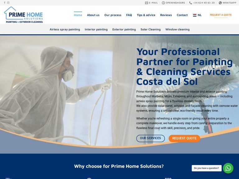Website primehomesolutions.es gemaakt door Meerman Webdesign