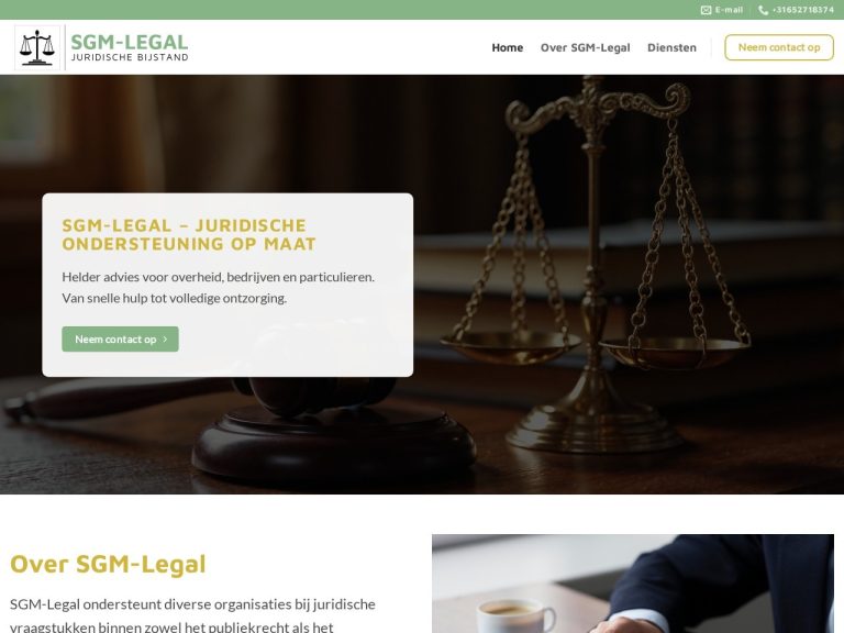 Website sgm-legal.nl gemaakt door Meerman Webdesign