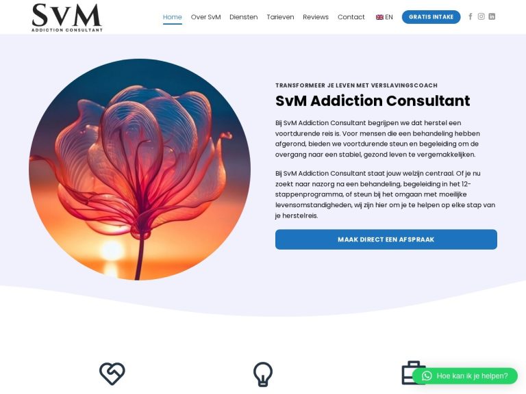 Website svmaddictionconsultant.com gemaakt door Meerman Webdesign