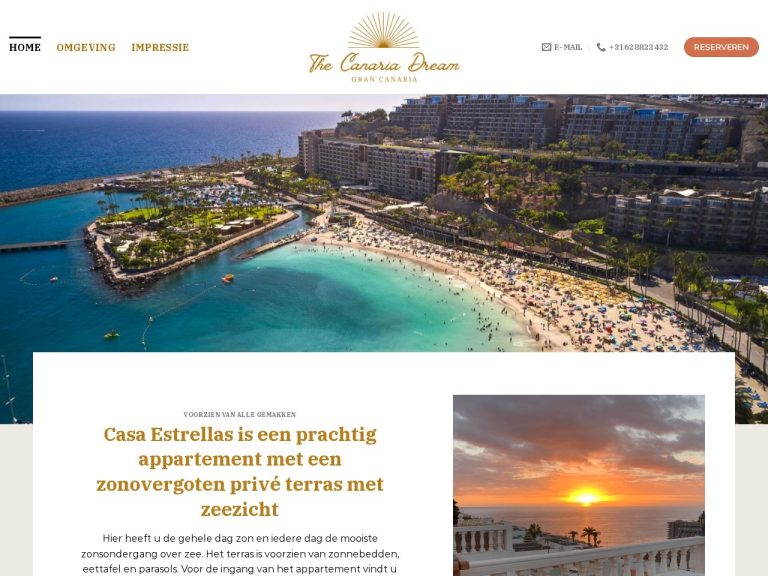 Website thecanariadream.com gemaakt door Meerman Webdesign